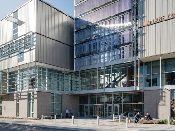 The exterior of the downtown campus