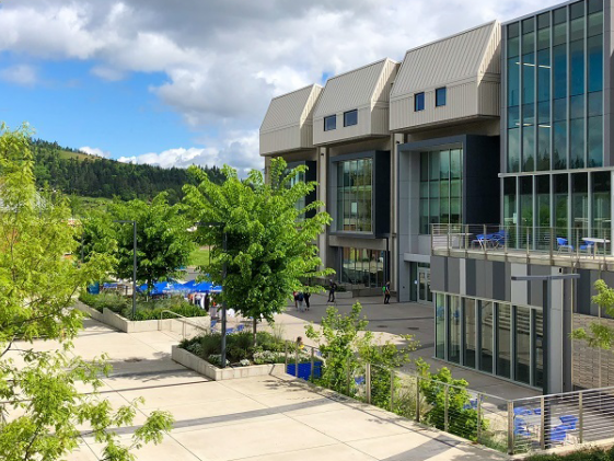 LCC main campus view of Dr Dale Parnell Center for Learning and Student Success