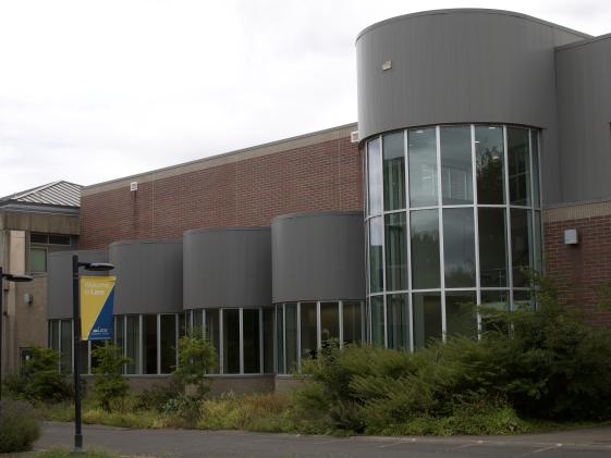 Northwest view of building 19, where the Computer Information Technology Office is located