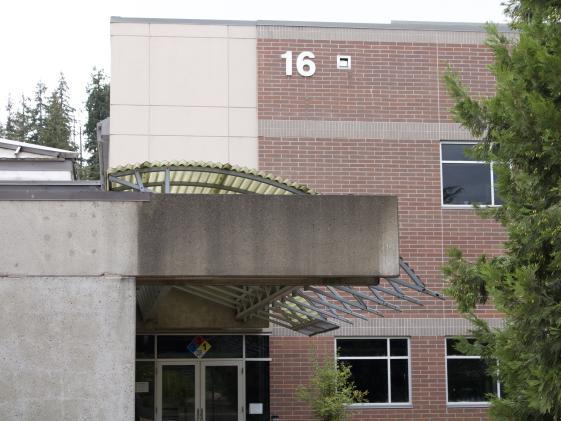 North view of building 16, where the Academic and Tutoring Services Office is located