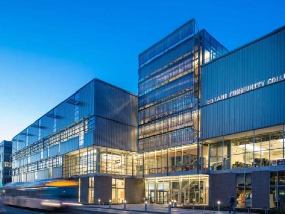 LCC Downtown Campus in evening light