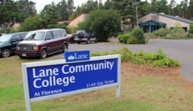 LCC sign at entrance to LCC at Florence