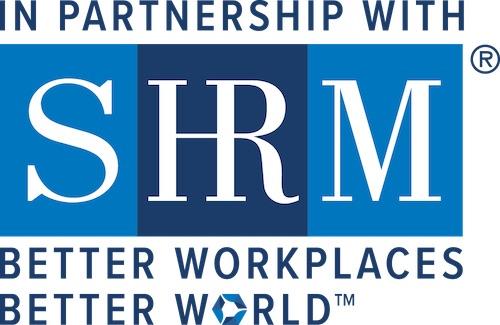Logo reading: In partnership with SHRM: Better Workplaces, Better World™