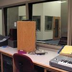 mic booms in tracking room