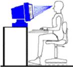 Ergonomic position of monitor