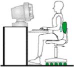 Ergonomic lower back support position