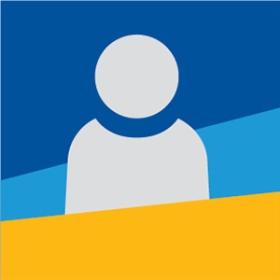 blue and yellow placeholder image for employees