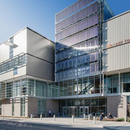 The exterior of the downtown campus