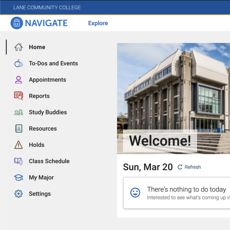 Screenshot of EAB Navigate