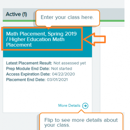 image of My Classes page