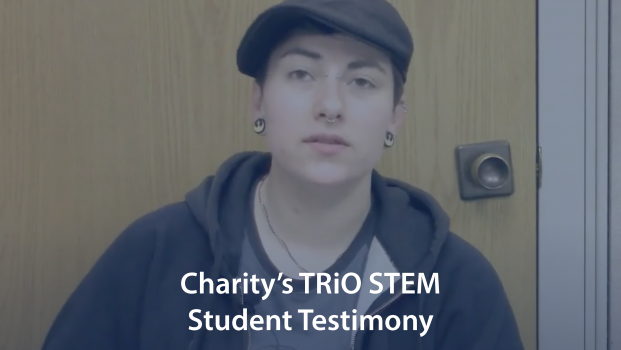 Image of person giving testimony for TRiO STEM