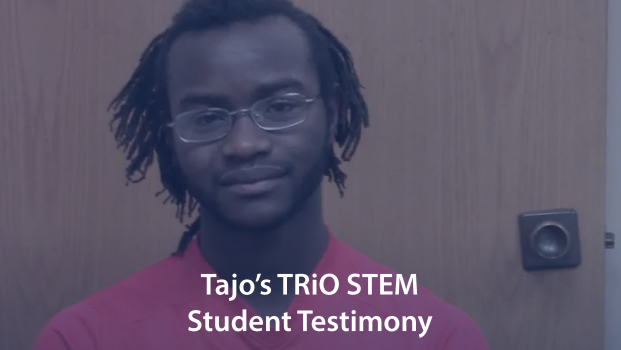 student giving TRiO testimony